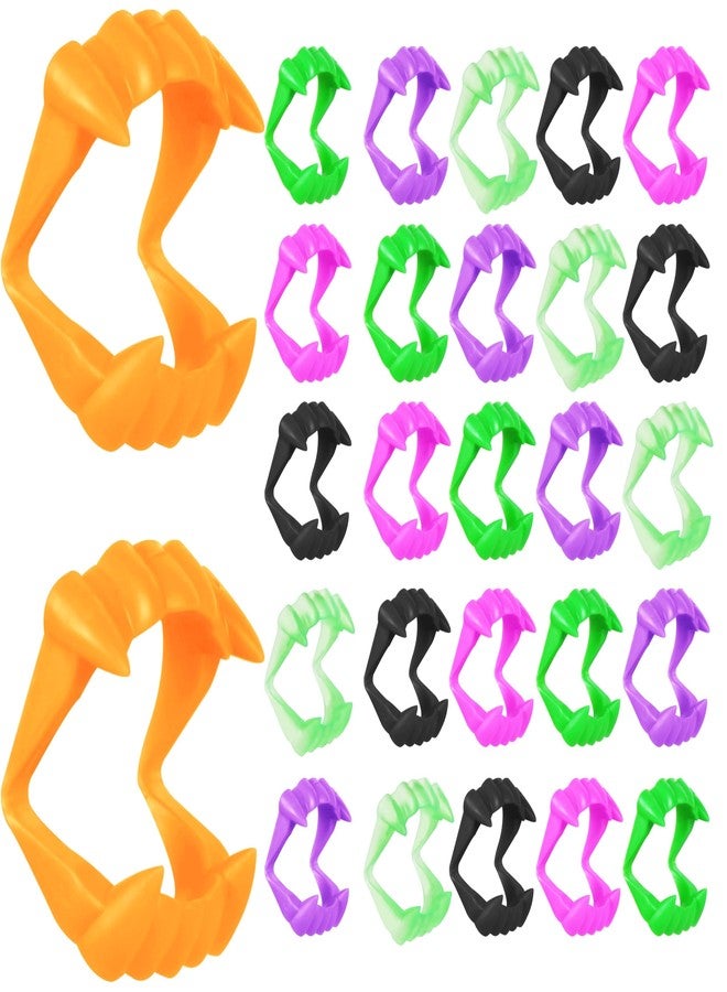 Seifar 30 Pcs Halloween Teeth Vampire Fangs for Halloween Dress-Up, Costume, Party Decoration, Goodie Bag Filler (Black, Purple, Green, Hot Pink, Orange, and Glow-in-the-Dark) - Image 1